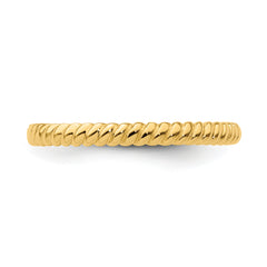 Sterling Silver Stackable Expressions Gold-plated Twisted Ring