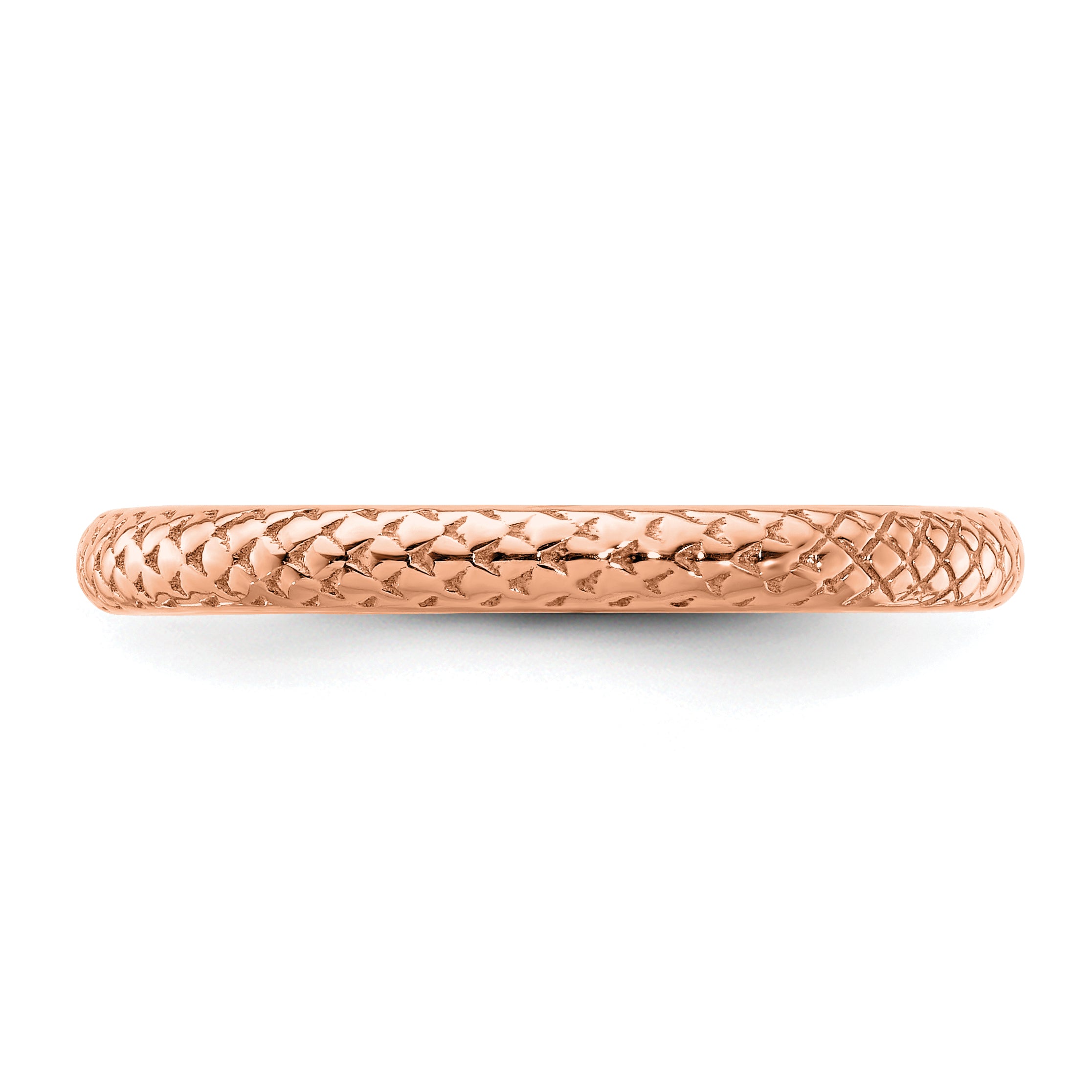 Sterling Silver Stackable Expressions Pink-plated Cable Ring