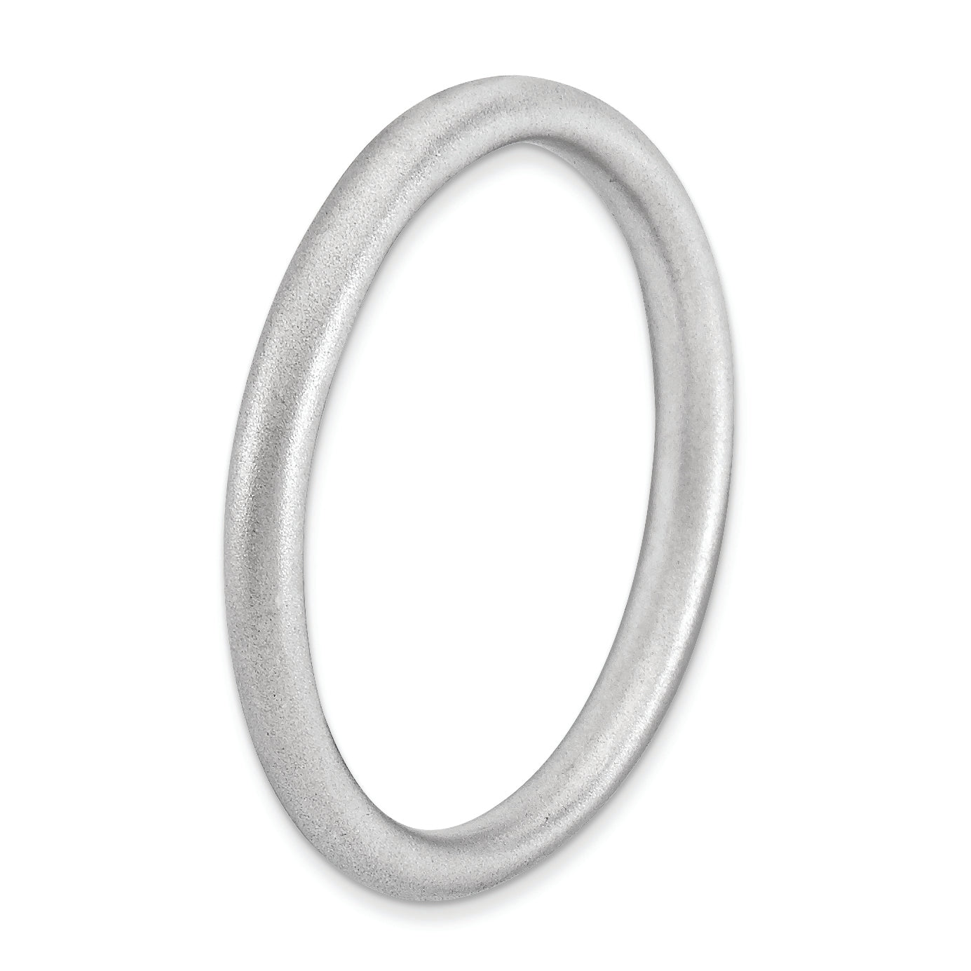 Sterling Silver Stackable Expressions Rhodium Satin Ring