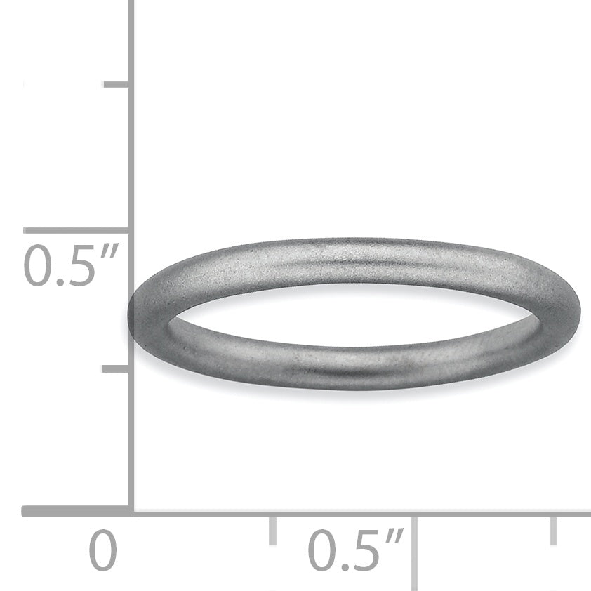 Sterling Silver Stackable Expressions Rhodium Satin Ring