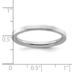 Sterling Silver Stackable Expressions Rhodium Polished Ring