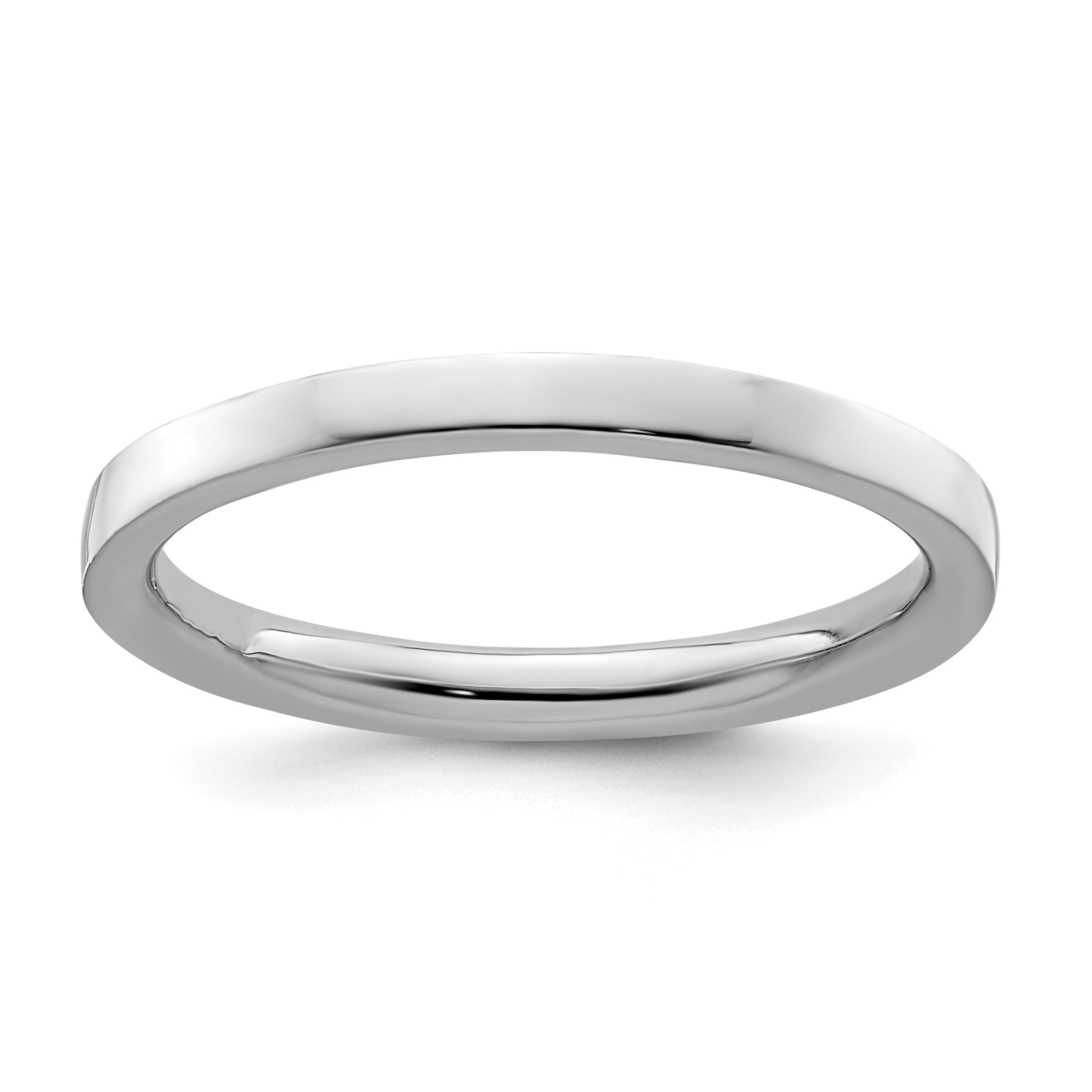 Sterling Silver Stackable Expressions Rhodium Polished Ring