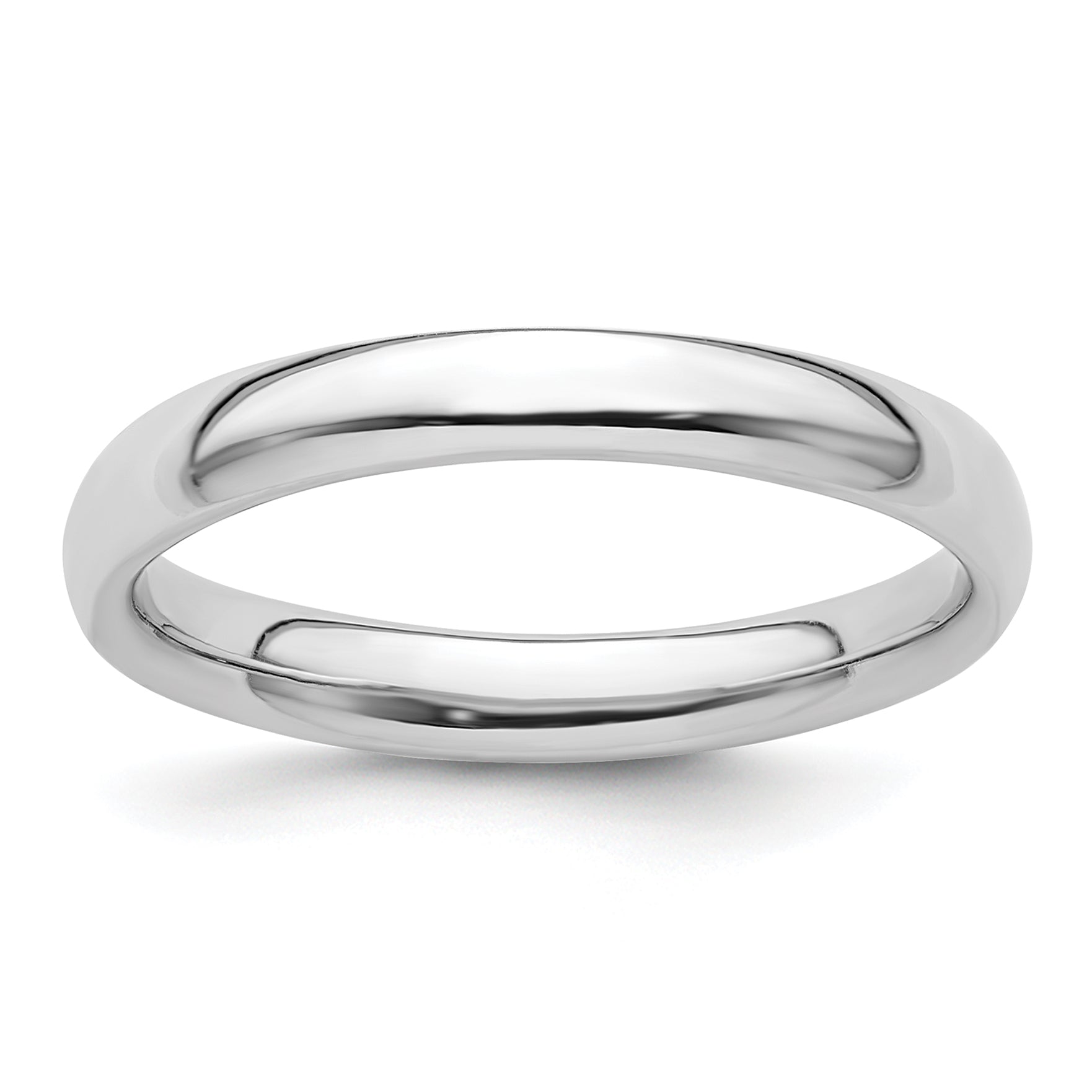 Sterling Silver Stackable Expressions Rhodium Polished Ring