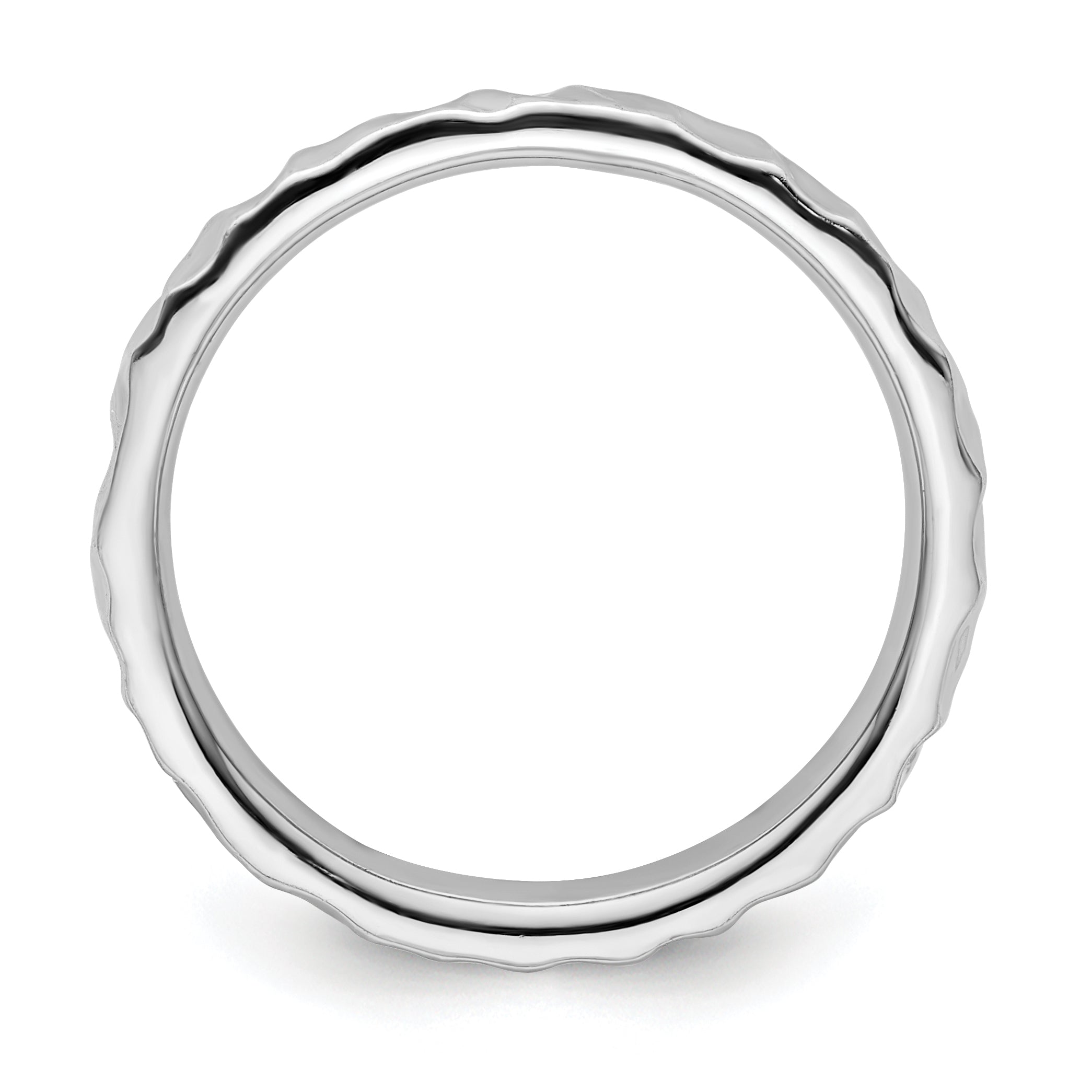 Sterling Silver Stackable Expressions Rhodium Ring