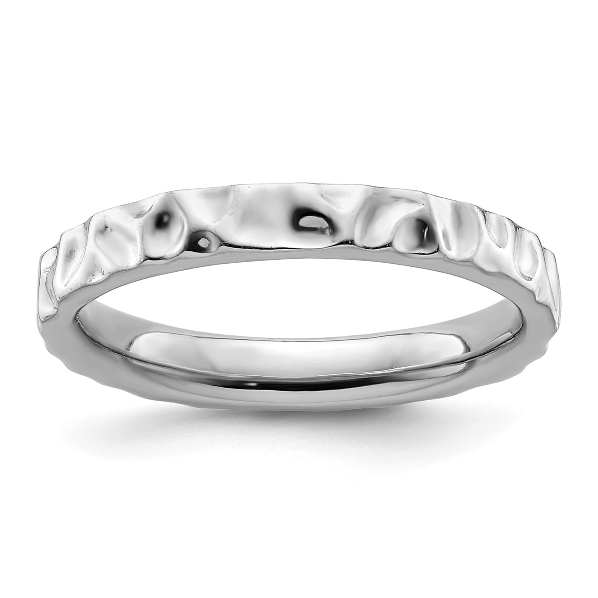 Sterling Silver Stackable Expressions Rhodium Ring