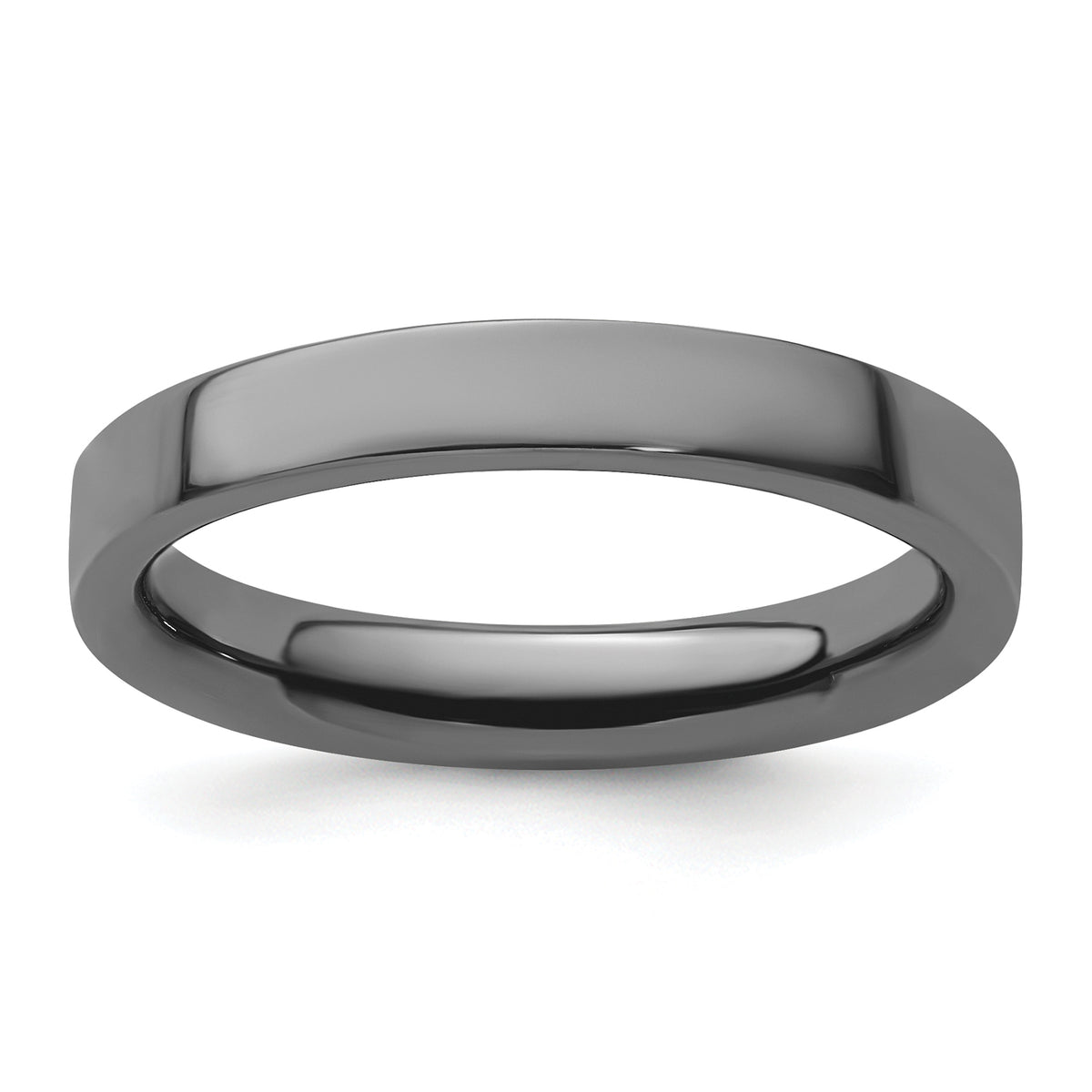 Sterling Silver Stackable Expressions Black-plated Ring