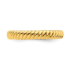 Sterling Silver Stackable Expressions Gold-plated Ring