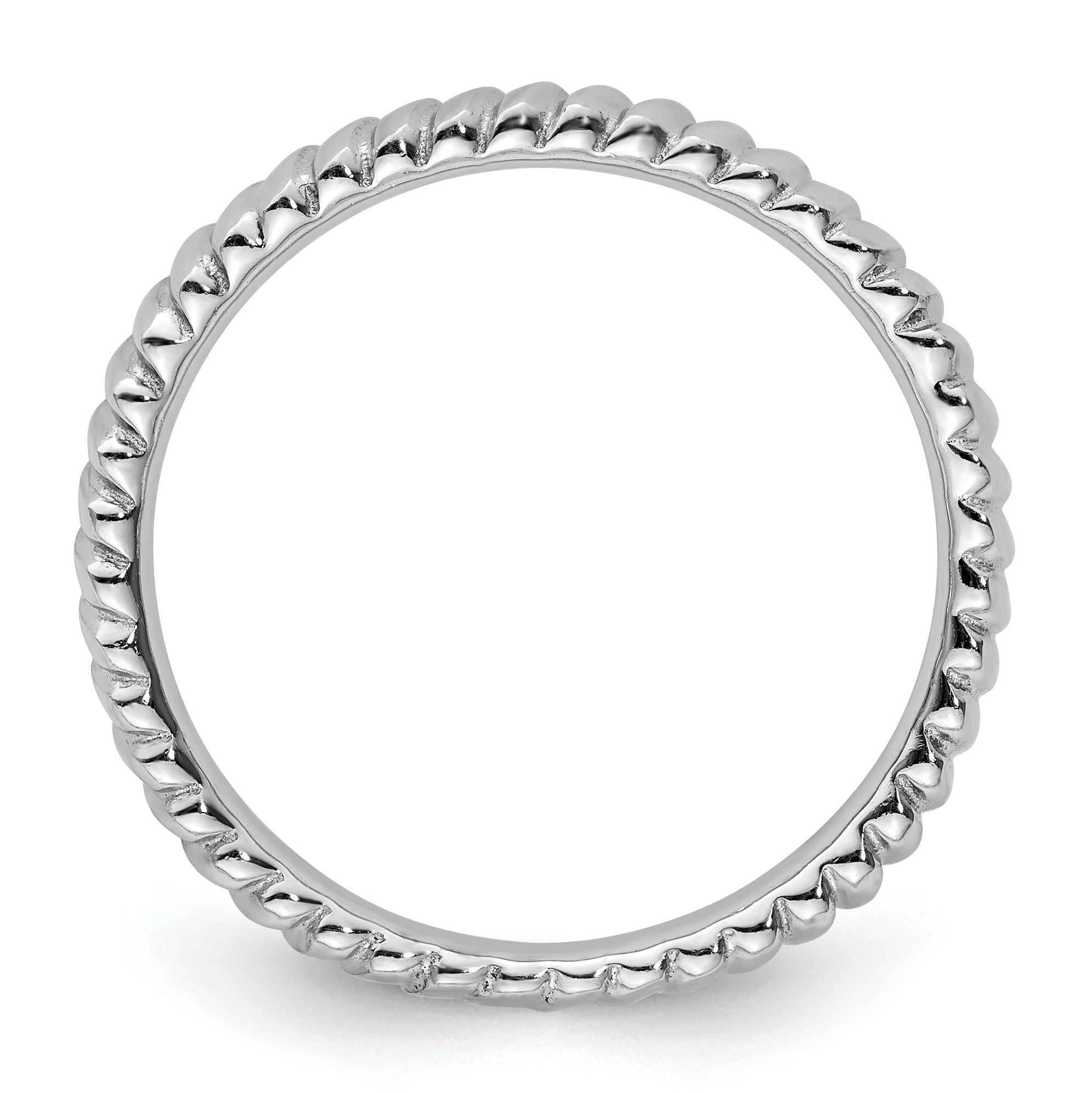 Sterling Silver Stackable Expressions Rhodium Ring