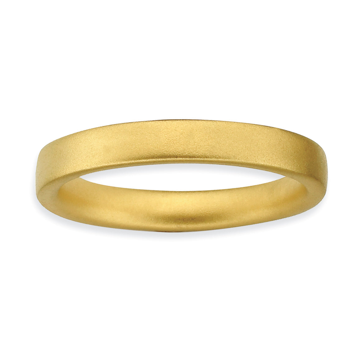 Sterling Silver Stackable Expressions Gold-plated Satin Ring