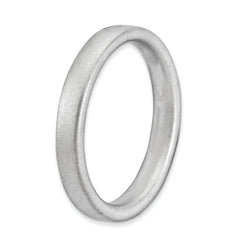 Sterling Silver Stackable Expressions Rhodium Satin Ring