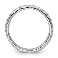 Sterling Silver Stackable Expressions Rhodium Ring