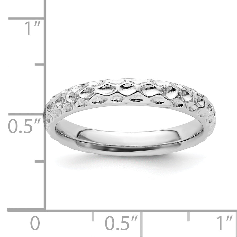 Sterling Silver Stackable Expressions Rhodium Ring