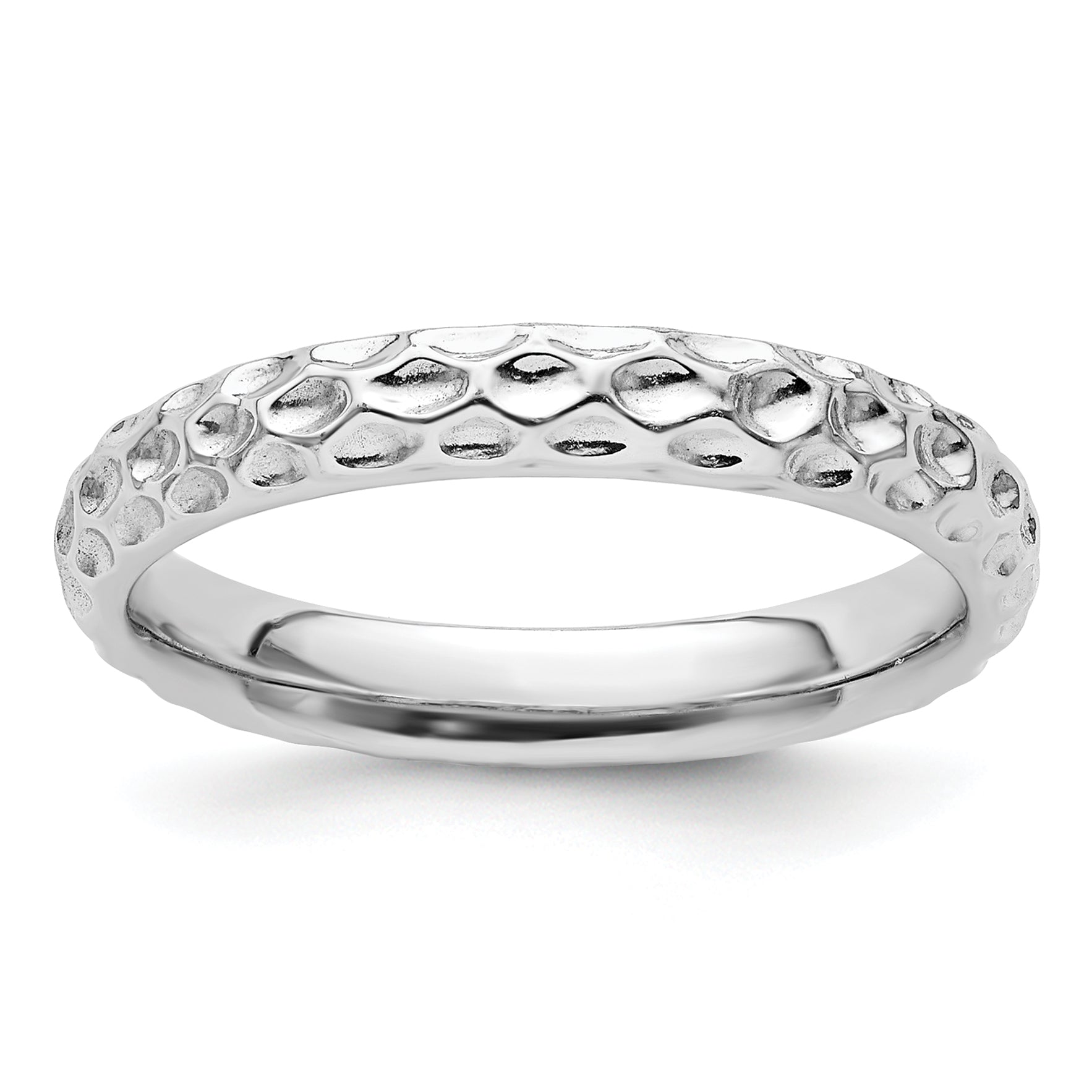 Sterling Silver Stackable Expressions Rhodium Ring