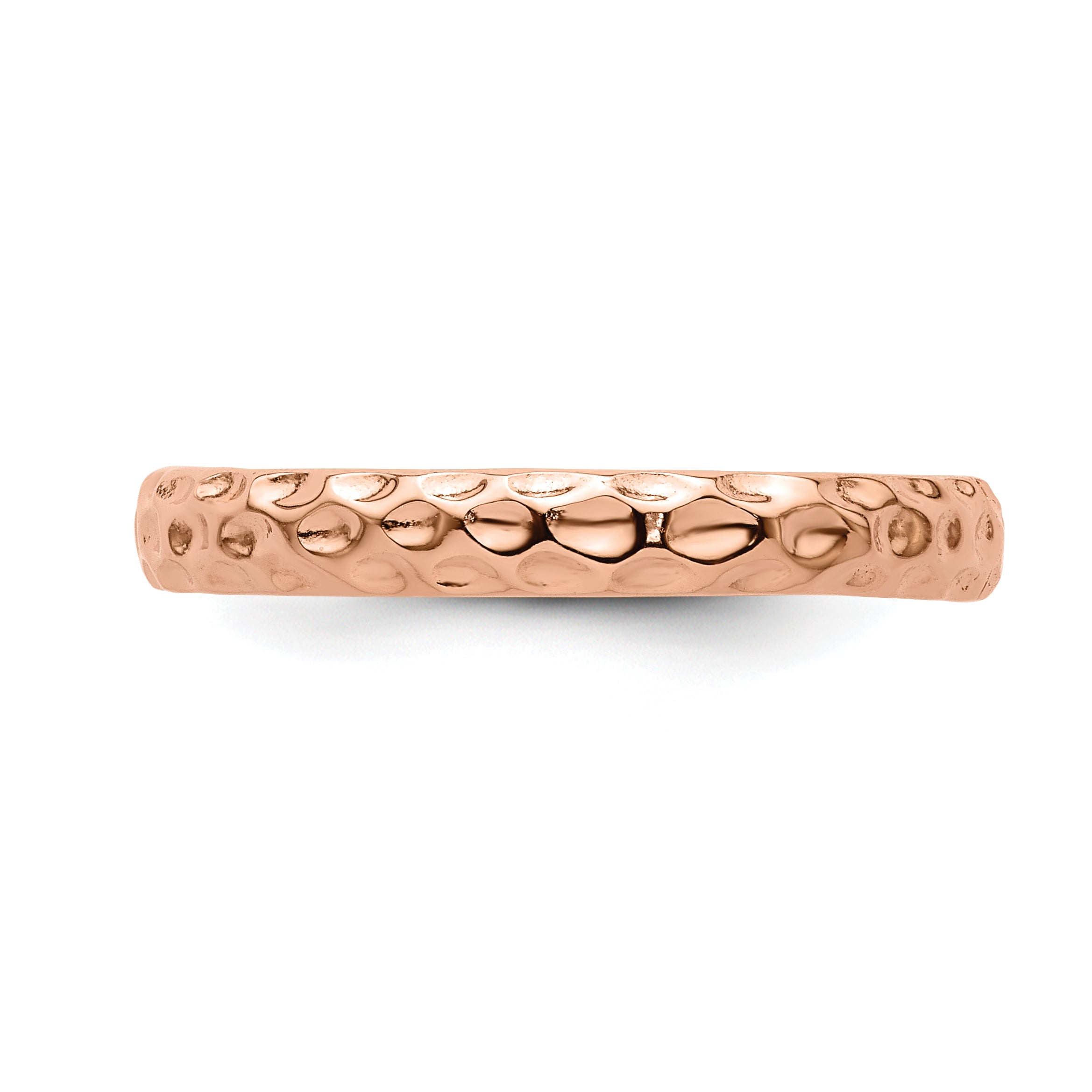 Sterling Silver Stackable Expressions Pink-plated Ring