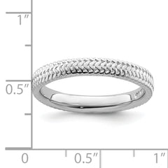 Sterling Silver Stackable Expressions Rhodium Ring