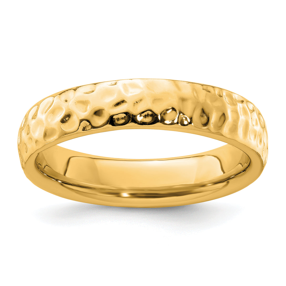 Sterling Silver Stackable Expressions Gold-plated Ring