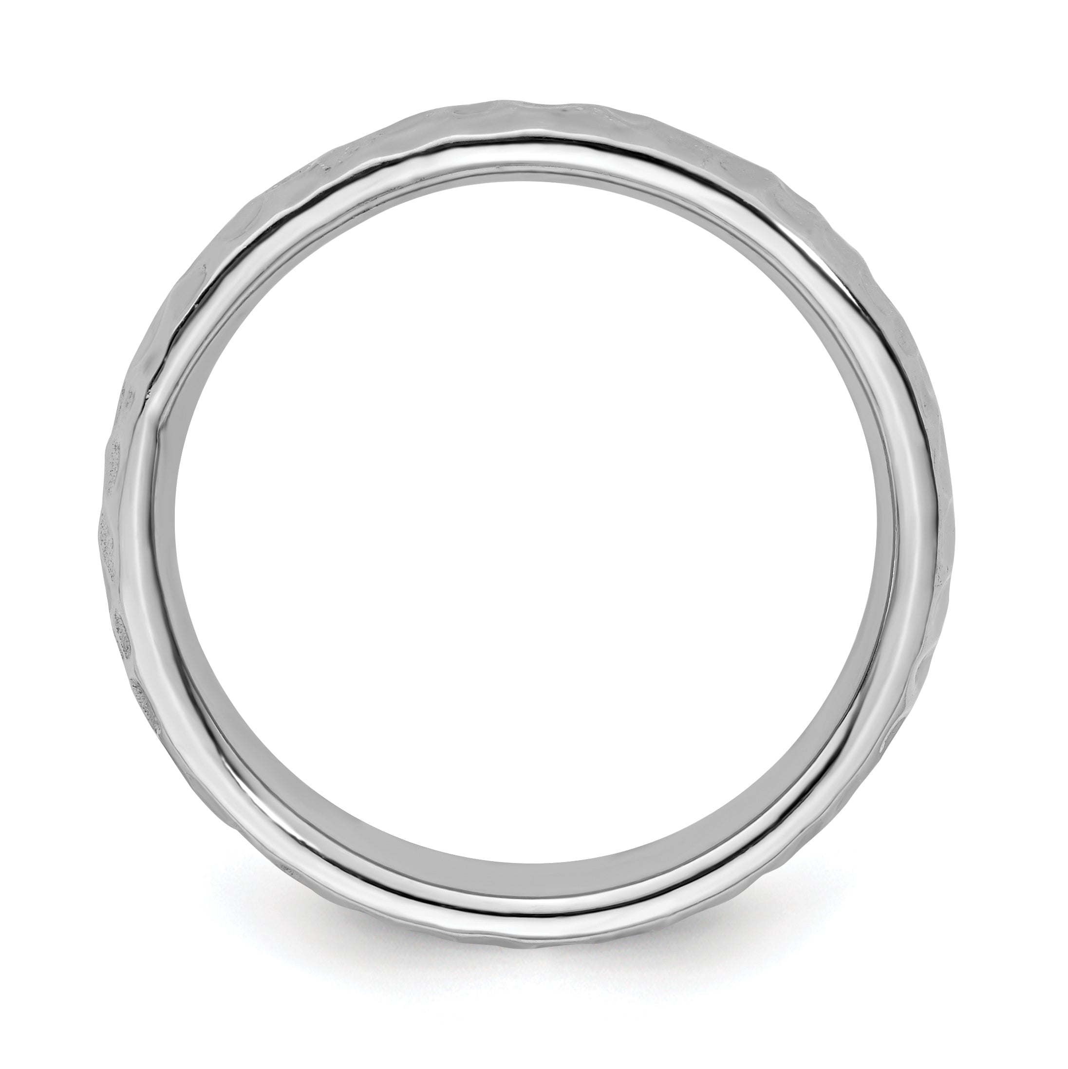 Sterling Silver Stackable Expressions Rhodium Ring