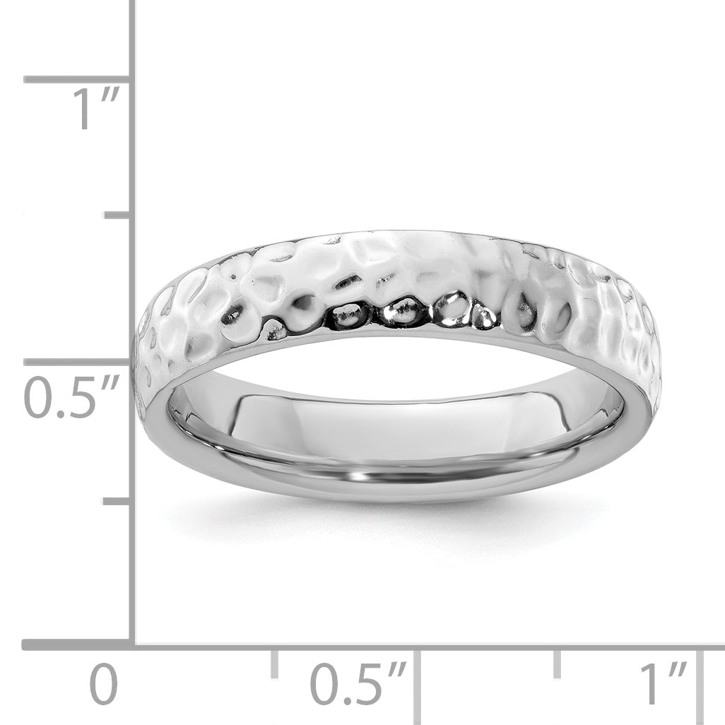 Sterling Silver Stackable Expressions Rhodium Ring