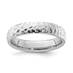 Sterling Silver Stackable Expressions Rhodium Ring