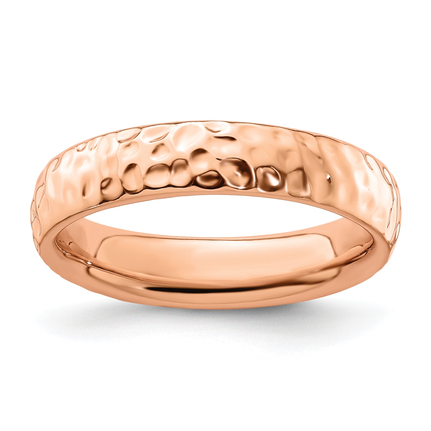 Sterling Silver Stackable Expressions Pink-plated Ring