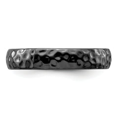 Sterling Silver Stackable Expressions Black-plated Ring