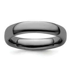 Sterling Silver Stackable Expressions Black-plated Polished Ring