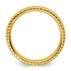 Sterling Silver Stackable Expressions Gold-plated Ring