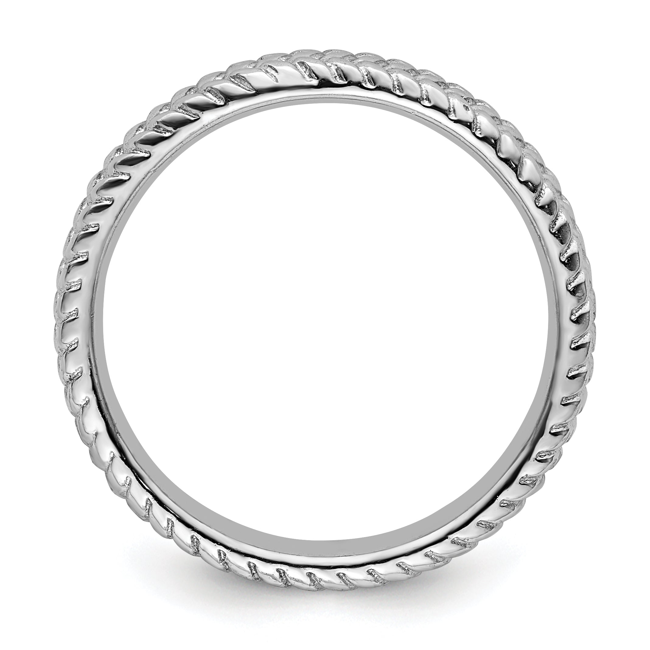 Sterling Silver Stackable Expressions Rhodium Ring