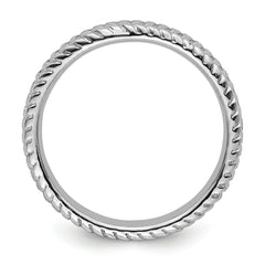 Sterling Silver Stackable Expressions Rhodium Ring