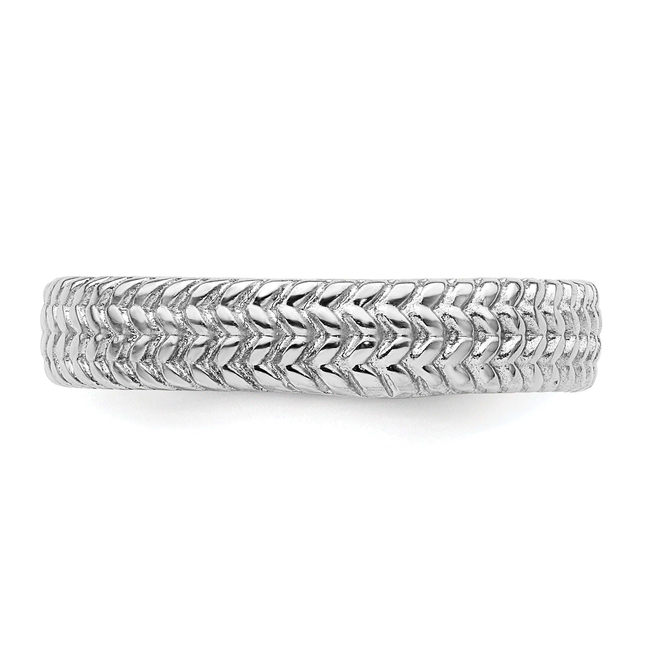 Sterling Silver Stackable Expressions Rhodium Ring