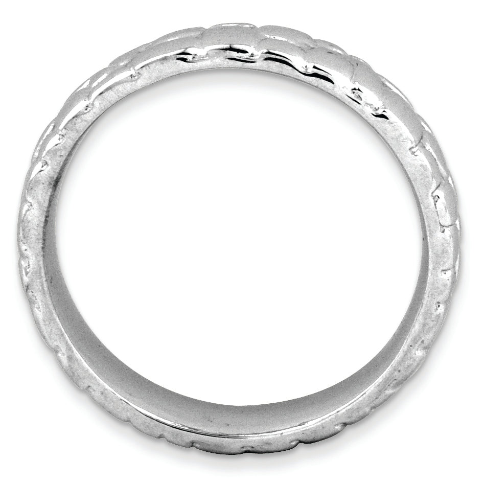 Sterling Silver Stackable Expressions Rhodium Ring