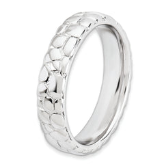 Sterling Silver Stackable Expressions Rhodium Ring