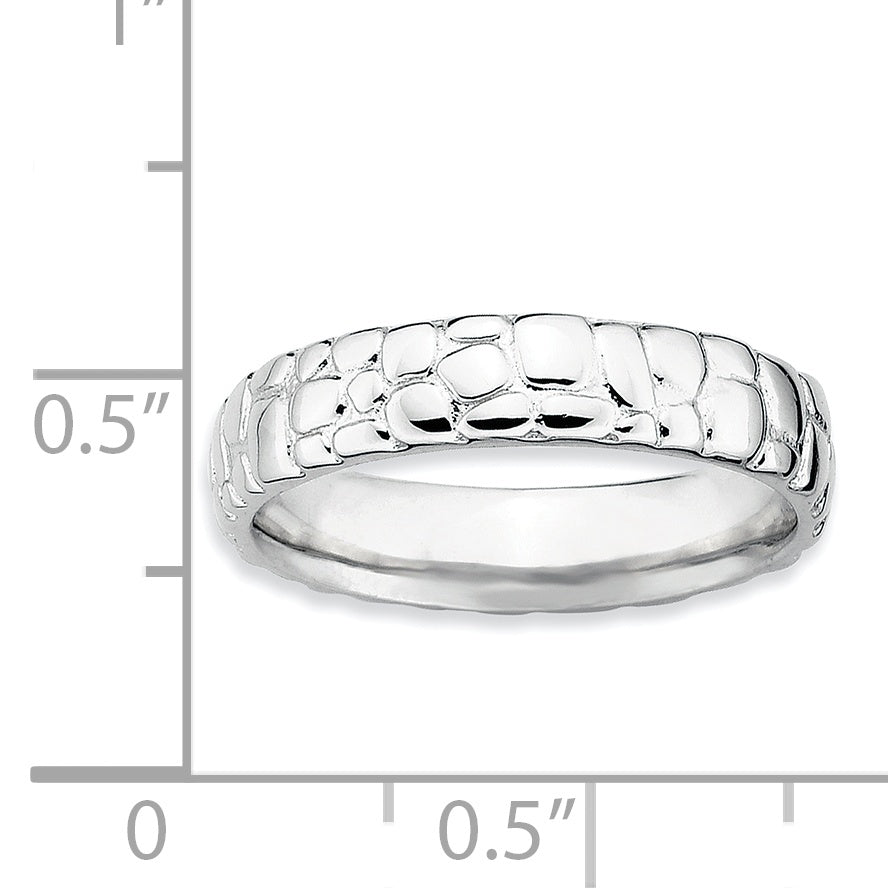 Sterling Silver Stackable Expressions Rhodium Ring