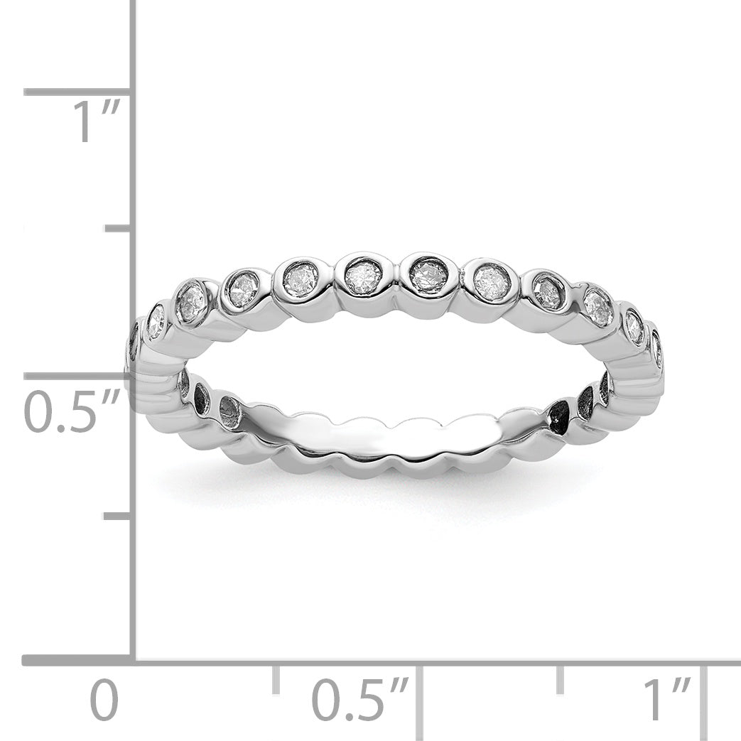 Sterling Silver Stackable Expressions Diamond Ring