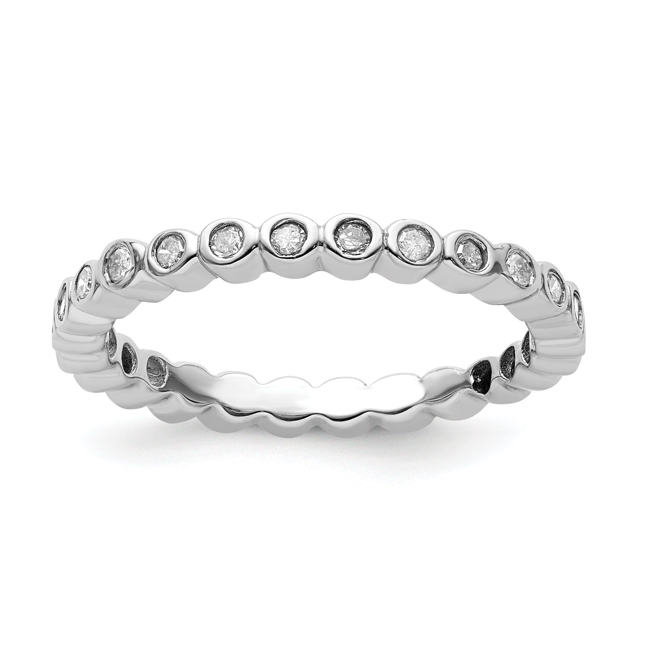 Sterling Silver Stackable Expressions Diamond Ring