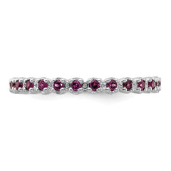 Sterling Silver Stackable Expressions Rhodolite Garnet Ring