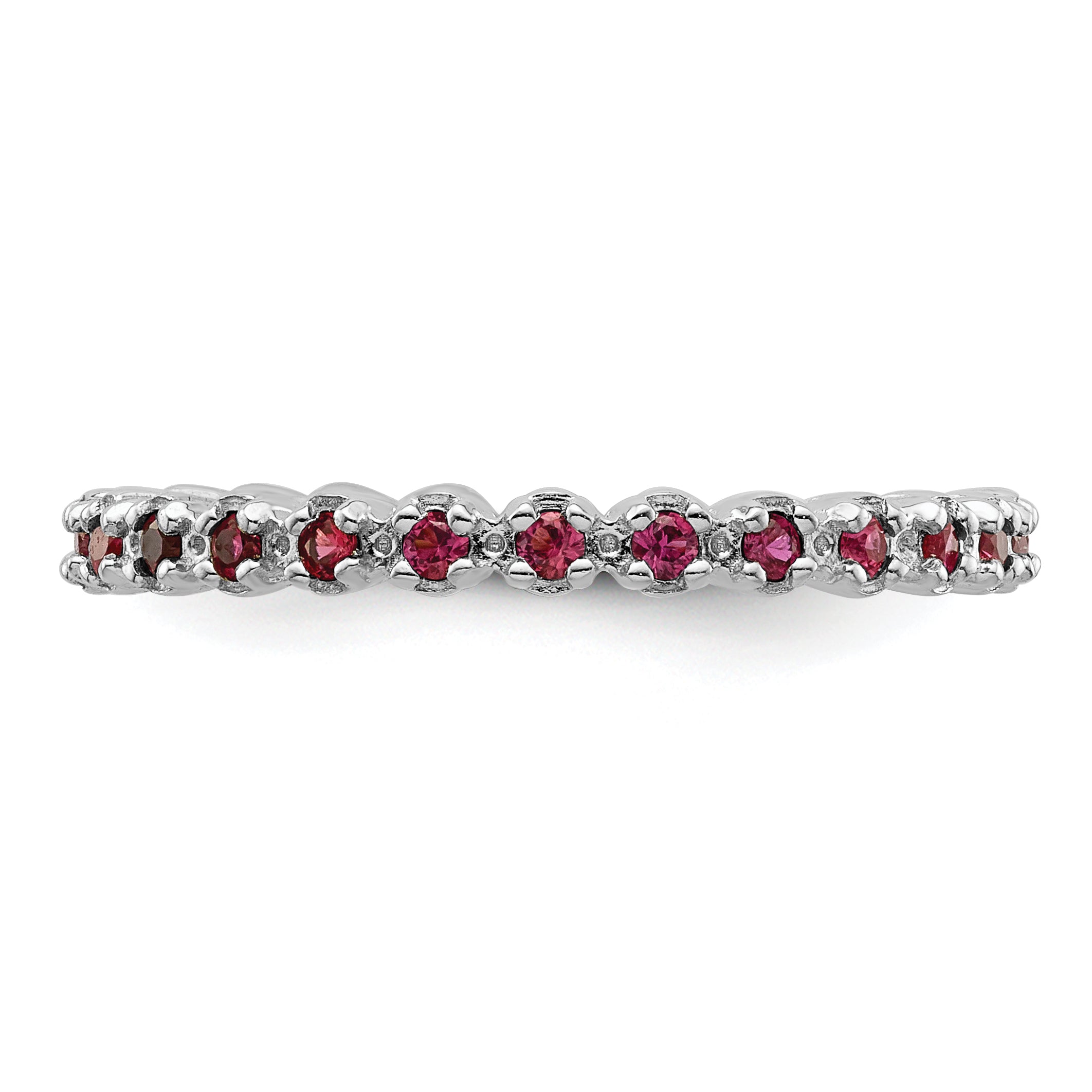 Sterling Silver Stackable Expressions Created Ruby Ring