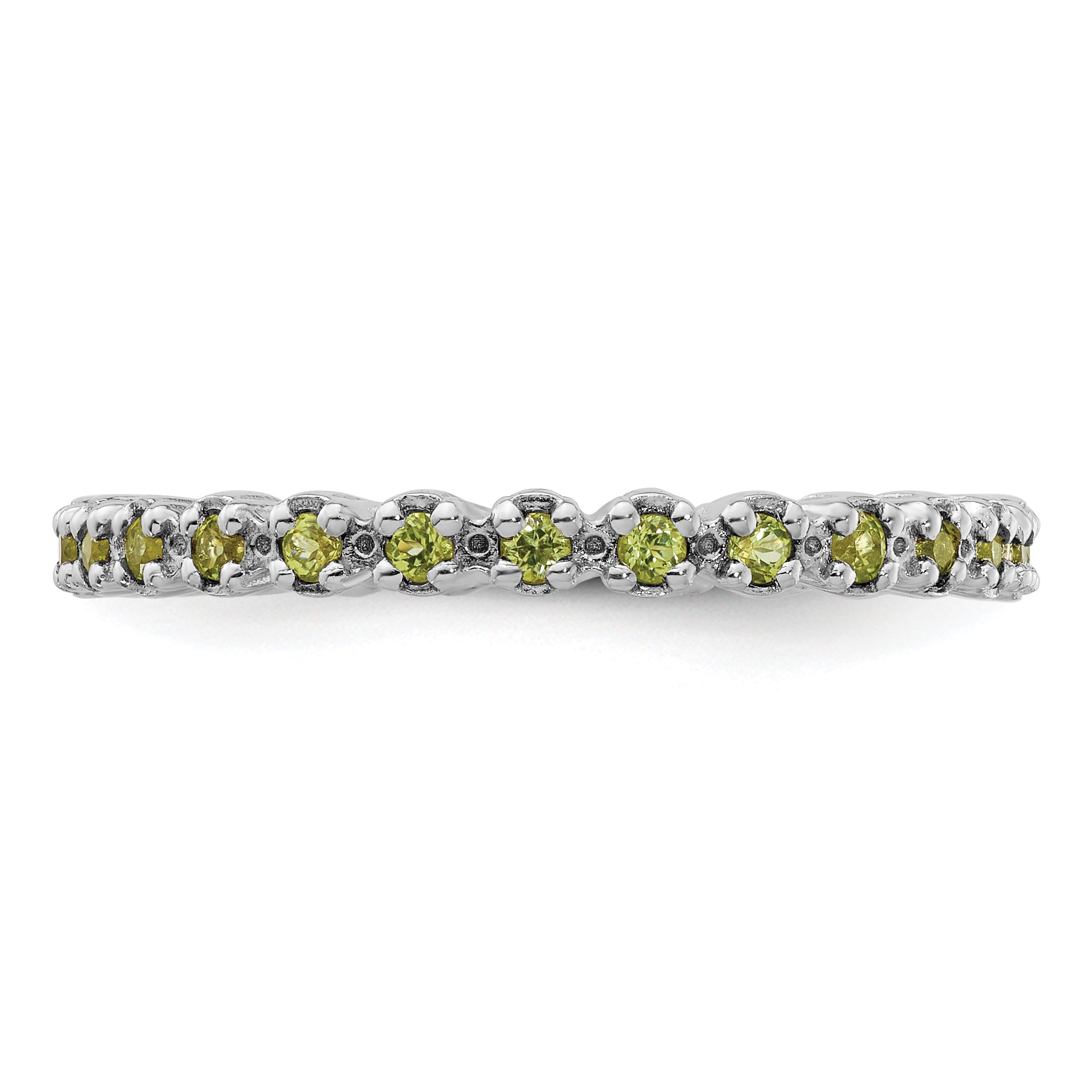 Sterling Silver Stackable Expressions Peridot Ring