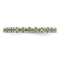 Sterling Silver Stackable Expressions Peridot Ring