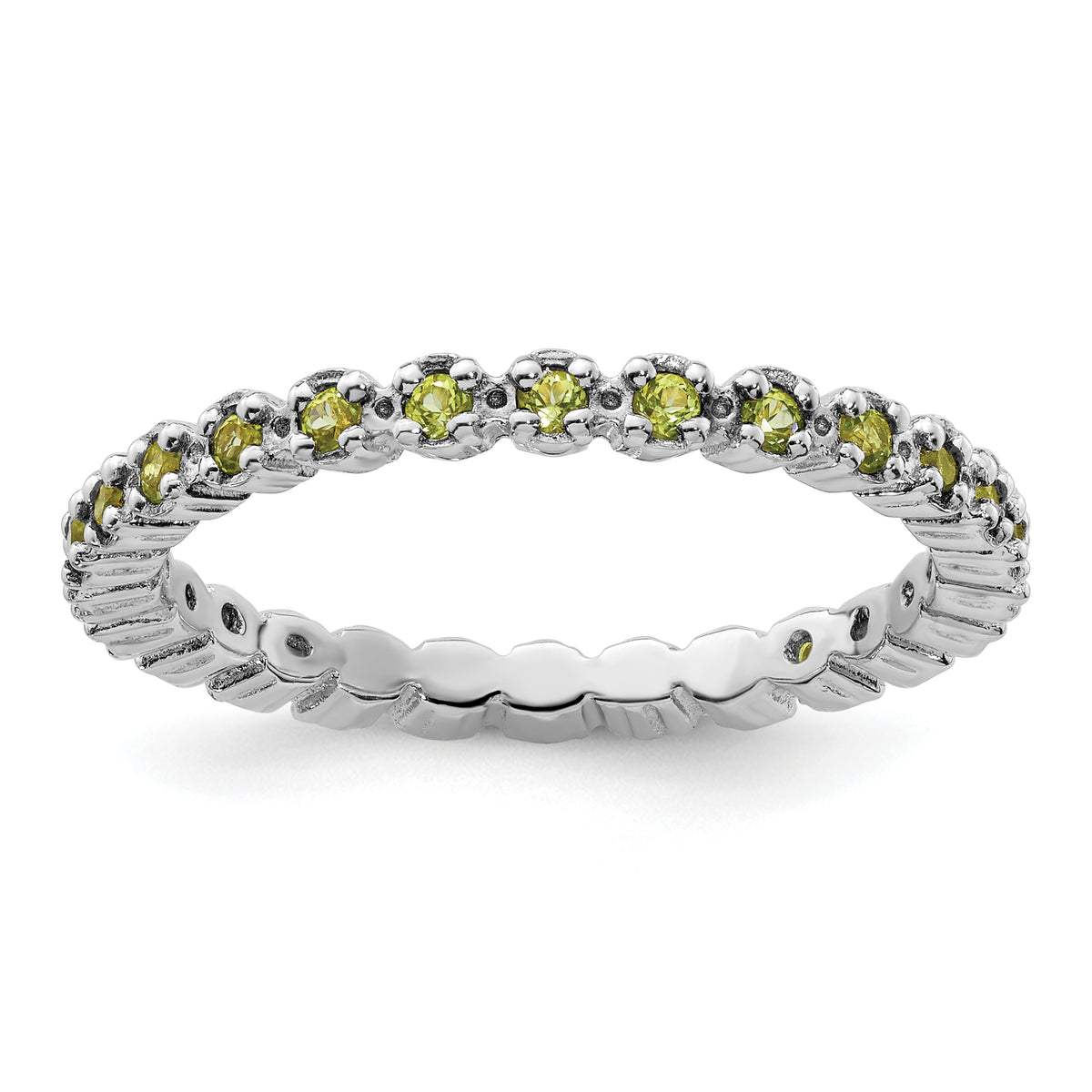 Sterling Silver Stackable Expressions Peridot Ring