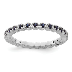 Sterling Silver Stackable Expressions Created Sapphire Ring