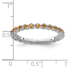 Sterling Silver Stackable Expressions Citrine Ring