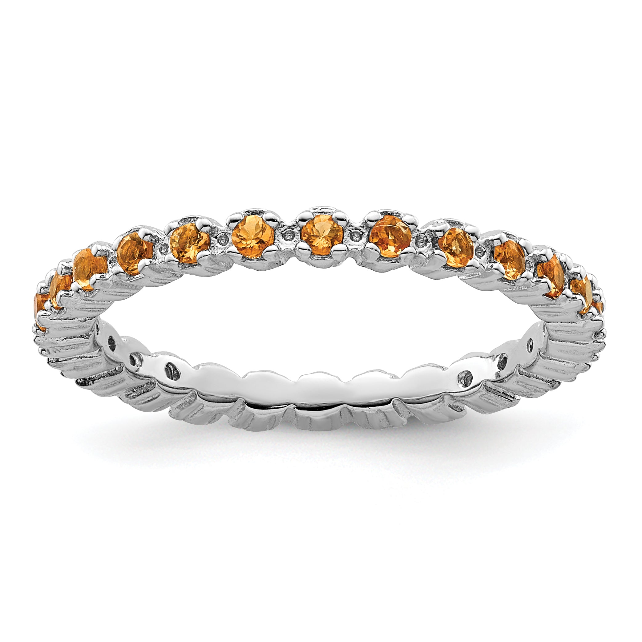 Sterling Silver Stackable Expressions Citrine Ring