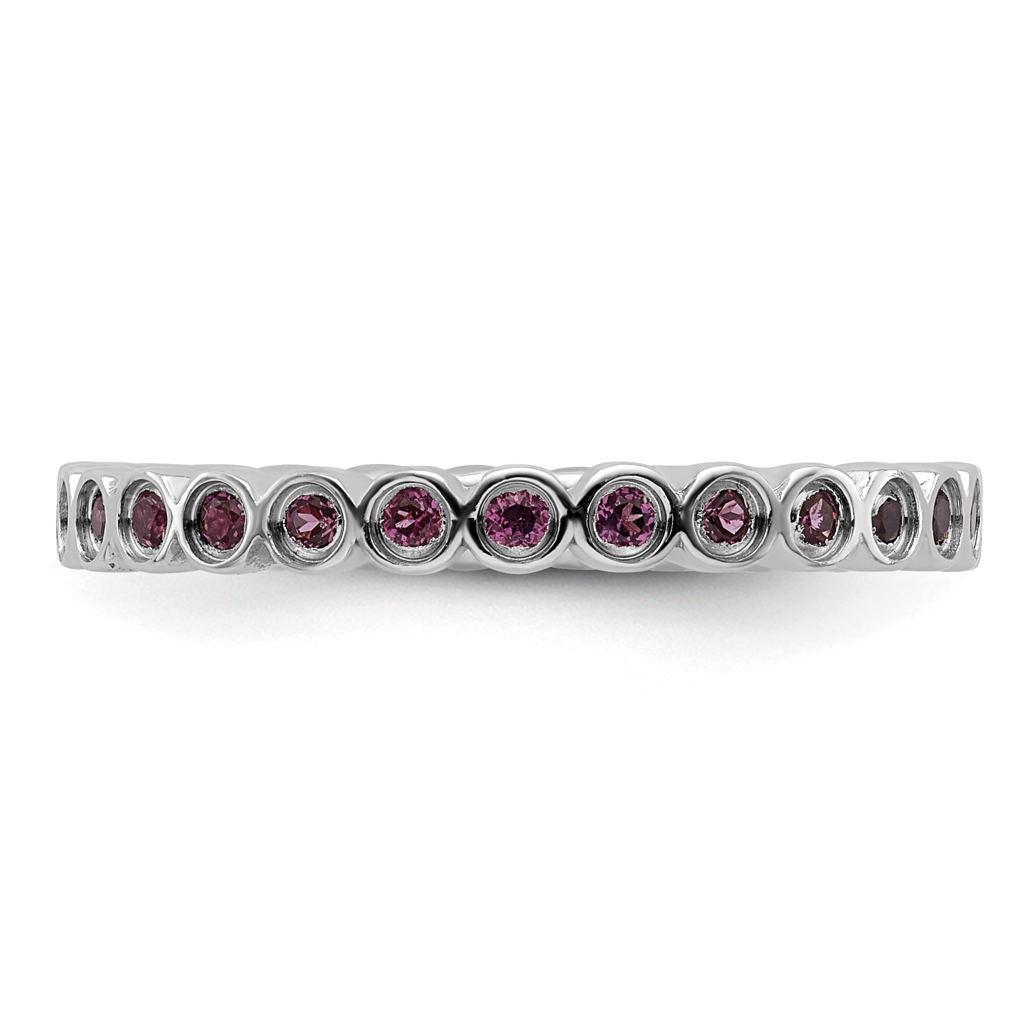 Sterling Silver Stackable Expressions Rhodolite Garnet Ring