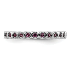 Sterling Silver Stackable Expressions Rhodolite Garnet Ring