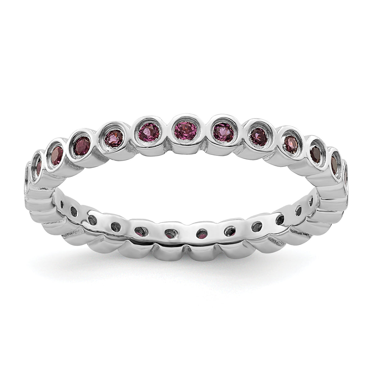 Sterling Silver Stackable Expressions Rhodolite Garnet Ring