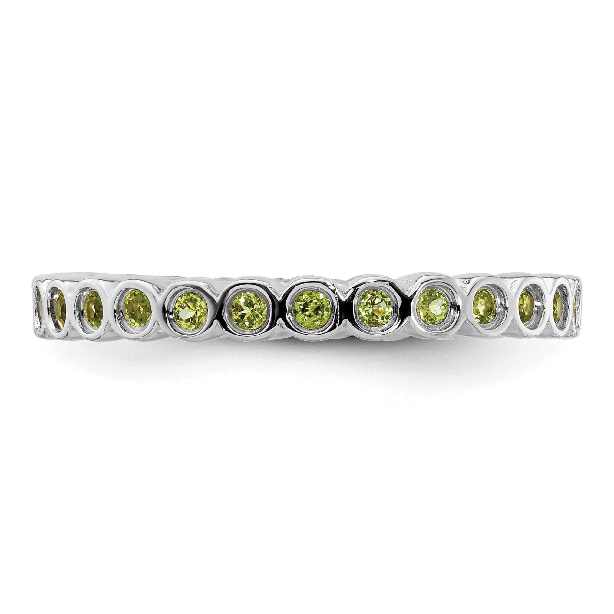 Sterling Silver Stackable Expressions Peridot Ring