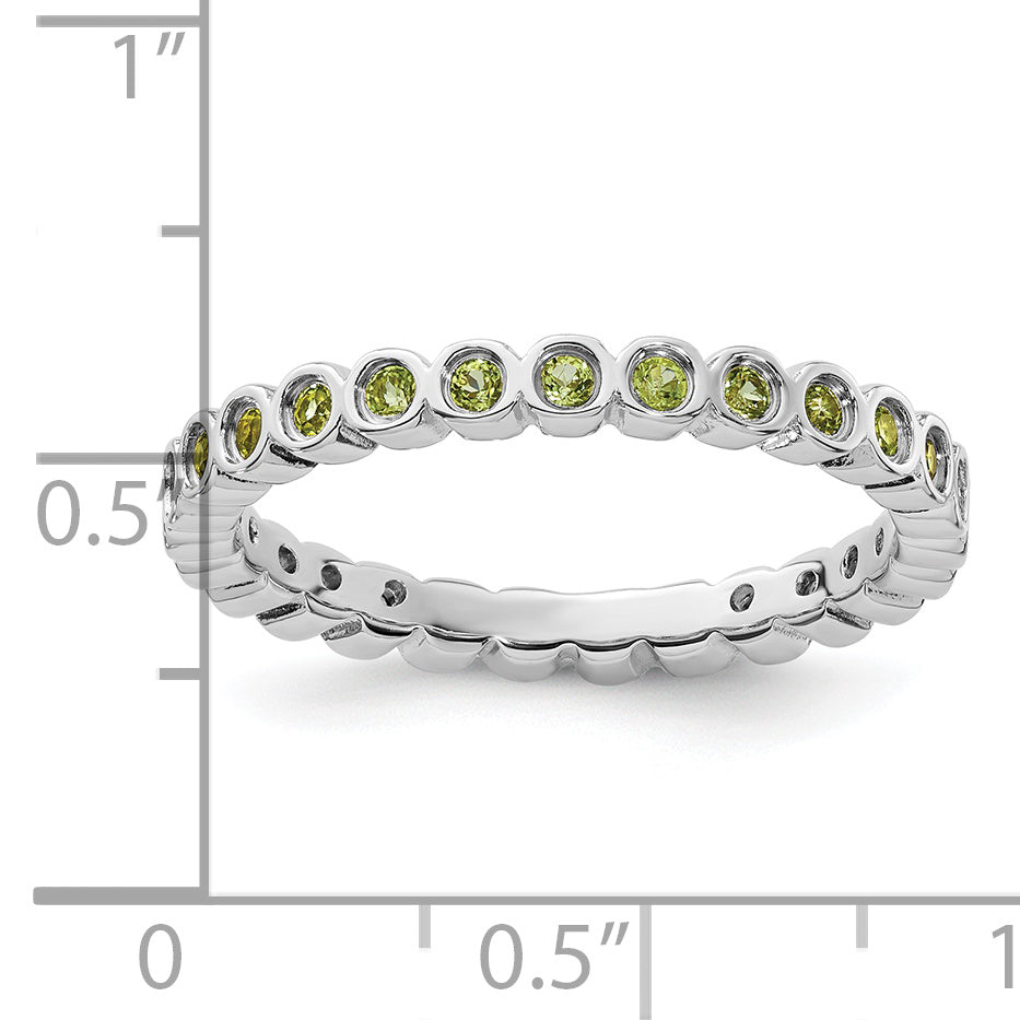 Sterling Silver Stackable Expressions Peridot Ring