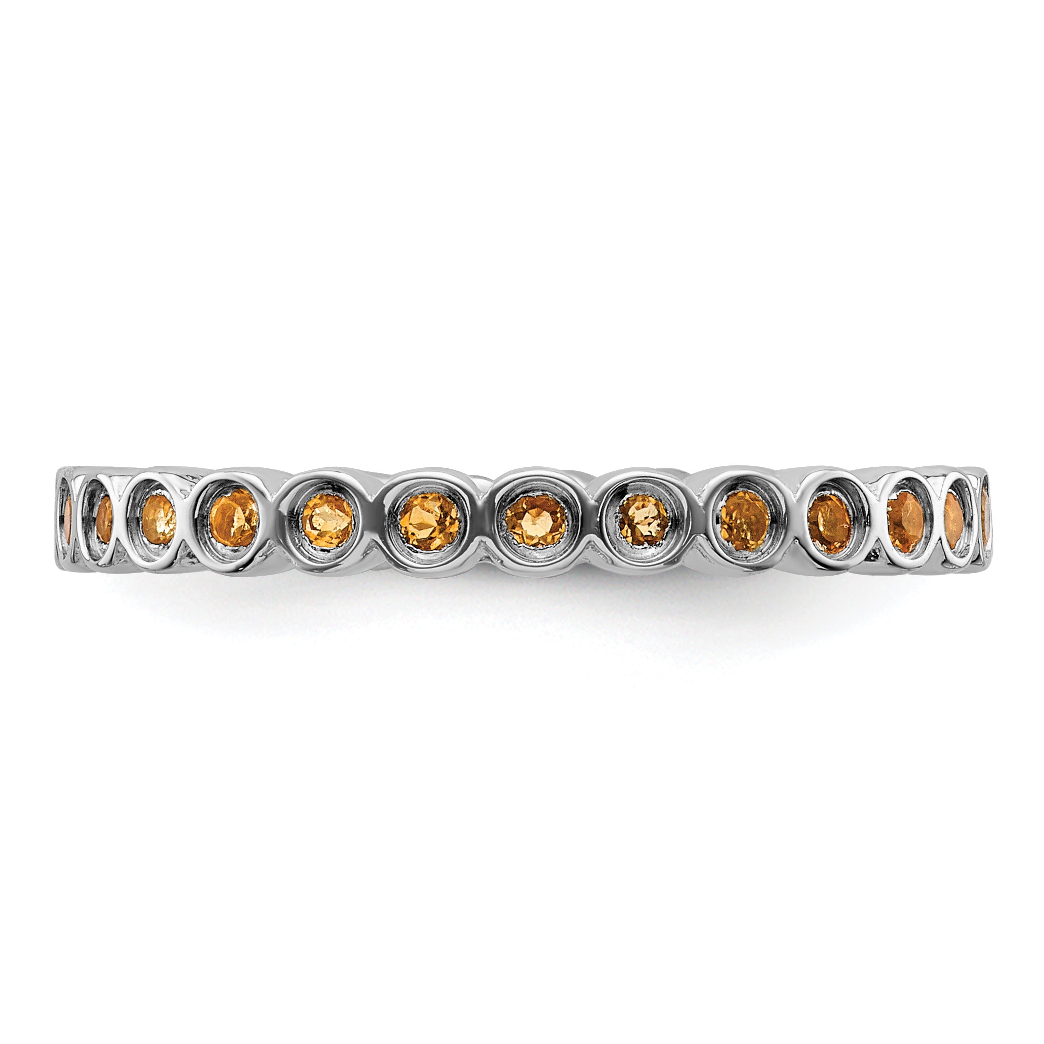 Sterling Silver Stackable Expressions Citrine Ring