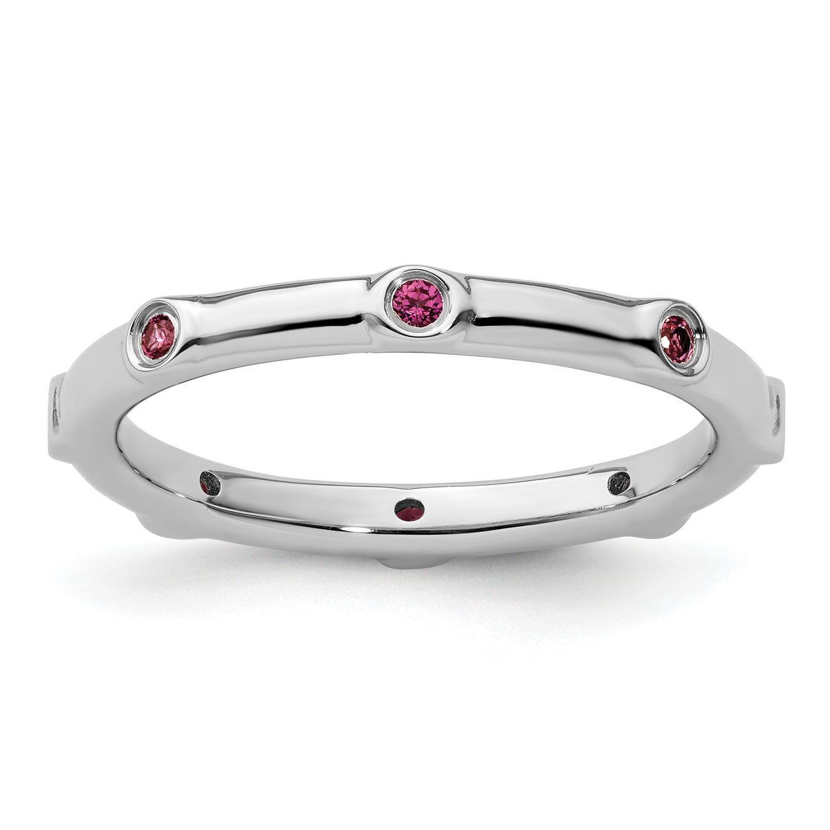 Sterling Silver Stackable Expressions Rhodolite Garnet Ring